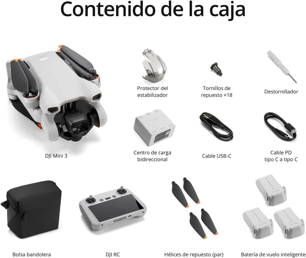 DJI Mini 3 Pro - Dron Mini con Mando a distância y cámara, ligero y plegable con video 4K HDR